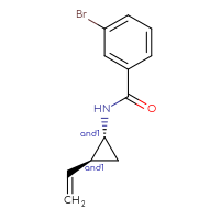 Chemical structure of rac-3-bromo-N-[(1R,2S)-2-ethenylcyclopropyl]benzamide - CSSB21444811172