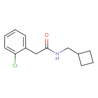 Chemical structure of 2-(2-chlorophenyl)-N-(cyclobutylmethyl)acetamide - CSSB00093271253