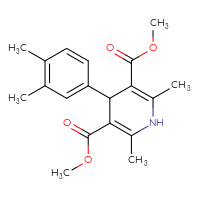 Chemical structure of 3,5-dimethyl 4-(3,4-dimethylphenyl)-2,6-dimethyl-1,4-dihydropyridine-3,5-dicarboxylate - CSSB20539823891