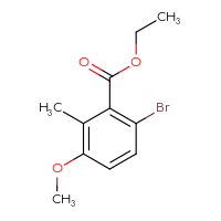 Chemical structure of ethyl 6-bromo-3-methoxy-2-methylbenzoate - CSSB00135199328