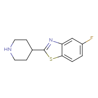 Chemical structure of 5-fluoro-2-(piperidin-4-yl)-1,3-benzothiazole - CSSB00000335268