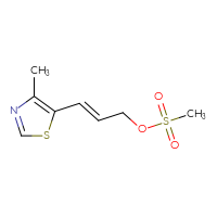 Chemical structure of (2E)-3-(4-methyl-1,3-thiazol-5-yl)prop-2-en-1-yl methanesulfonate - CSSB21246264035