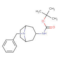 Chemical structure of tert-butyl N-{8-benzyl-8-azabicyclo[3.2.1]octan-3-yl}carbamate - CSSB00000071602