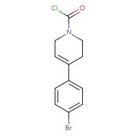Chemical structure of 4-(4-bromophenyl)-1,2,3,6-tetrahydropyridine-1-carbonyl chloride - CSSB15004700937