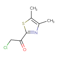 Chemical structure of 2-chloro-1-(4,5-dimethyl-1,3-thiazol-2-yl)ethan-1-one - CSSB00009856607