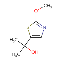 Chemical structure of 2-(2-methoxy-1,3-thiazol-5-yl)propan-2-ol - CSSB00015100297