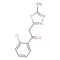 Chemical structure of 1-(2-chlorophenyl)-2-(5-methyl-1,3,4-thiadiazol-2-yl)ethan-1-one - CSSB00010138590