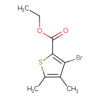 Chemical structure of ethyl 3-bromo-4,5-dimethylthiophene-2-carboxylate - CSSB02495717949