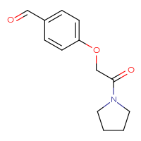 Chemical structure of 4-[2-oxo-2-(pyrrolidin-1-yl)ethoxy]benzaldehyde - CSSB00000247797