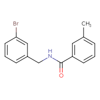 Chemical structure of N-[(3-bromophenyl)methyl]-3-methylbenzamide - CSSB00000658170