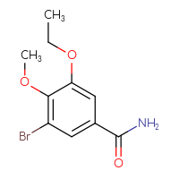 Chemical structure of 3-bromo-5-ethoxy-4-methoxybenzamide - CSSB00041855337