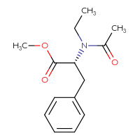 Chemical structure of methyl (2R)-2-(N-ethylacetamido)-3-phenylpropanoate - CSSB02483383924