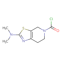 Chemical structure of 2-(dimethylamino)-4H,5H,6H,7H-[1,3]thiazolo[5,4-c]pyridine-5-carbonyl chloride - CSSB14965392059