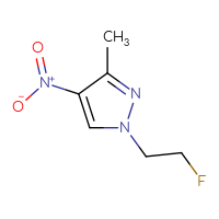Chemical structure of 1-(2-fluoroethyl)-3-methyl-4-nitro-1H-pyrazole - CSSB00010872356