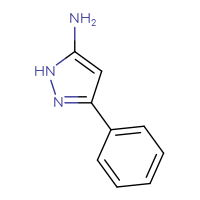 Chemical structure of 3-phenyl-1H-pyrazol-5-amine - CSSB00000184495