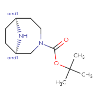 Chemical structure of rac-tert-butyl (1R,6S)-3,9-diazabicyclo[4.2.1]nonane-3-carboxylate - CSSB00020683700