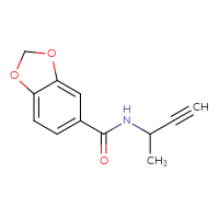 Chemical structure of N-(but-3-yn-2-yl)-2H-1,3-benzodioxole-5-carboxamide - CSSB00006802038