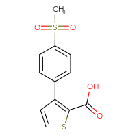 Chemical structure of 3-(4-methanesulfonylphenyl)thiophene-2-carboxylic acid - CSSB00052813552