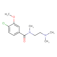Chemical structure of 4-chloro-N-[2-(dimethylamino)ethyl]-3-methoxy-N-methylbenzamide - CSSB02005996842