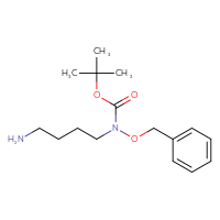 Chemical structure of tert-butyl N-(4-aminobutyl)-N-(benzyloxy)carbamate - CSSB00010412028