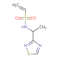 Chemical structure of N-[1-(1,2,4-thiadiazol-3-yl)ethyl]ethene-1-sulfonamide - CSSB09892888120