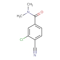 Chemical structure of 3-chloro-4-cyano-N,N-dimethylbenzamide - CSSB00054164109