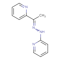 Chemical structure of 2-{2-[1-(pyridin-2-yl)ethylidene]hydrazin-1-yl}pyridine - CSSB00000004273