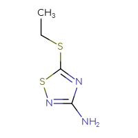 Chemical structure of 5-(ethylsulfanyl)-1,2,4-thiadiazol-3-amine - CSSB00000084088