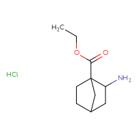 Chemical structure of ethyl 2-aminobicyclo[2.2.1]heptane-1-carboxylate hydrochloride - CSSB20963517013