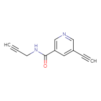 Chemical structure of 5-ethynyl-N-(prop-2-yn-1-yl)pyridine-3-carboxamide - CSSB01991078122