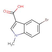 Chemical structure of 5-bromo-1-methyl-1H-indole-3-carboxylic acid - CSSB00010191620