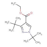 Chemical structure of ethyl 1,3-di-tert-butyl-1H-pyrazole-4-carboxylate - CSSB01402450329
