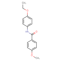 Chemical structure of N-(4-ethoxyphenyl)-4-methoxybenzamide - CSSB00046115922