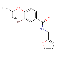 Chemical structure of 3-bromo-N-[(furan-2-yl)methyl]-4-(propan-2-yloxy)benzamide - CSSB00020580422