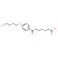 Chemical structure of 7-oxo-7-[4-(pentyloxy)phenyl]heptanoic acid - CSSB00020572010