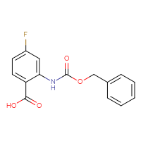 Chemical structure of 2-{[(benzyloxy)carbonyl]amino}-4-fluorobenzoic acid - CSSB00000236355
