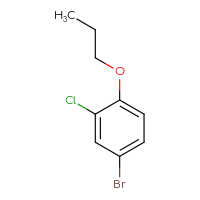 Chemical structure of 4-bromo-2-chloro-1-propoxybenzene - CSSB00009811537