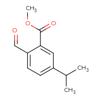 Chemical structure of methyl 2-formyl-5-(propan-2-yl)benzoate - CSSB03549490246