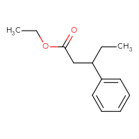 Chemical structure of ethyl 3-phenylpentanoate - CSSB00000062783