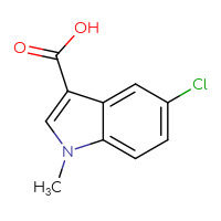 Chemical structure of 5-chloro-1-methyl-1H-indole-3-carboxylic acid - CSSB00010201376
