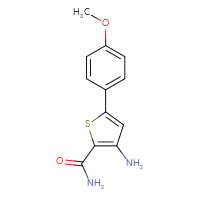 Chemical structure of 3-amino-5-(4-methoxyphenyl)thiophene-2-carboxamide - CSSB00020615031