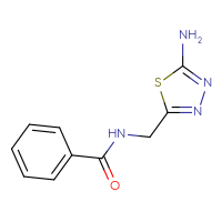 Chemical structure of N-[(5-amino-1,3,4-thiadiazol-2-yl)methyl]benzamide - CSSB00010177081