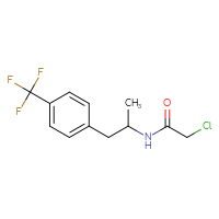 Chemical structure of 2-chloro-N-{1-[4-(trifluoromethyl)phenyl]propan-2-yl}acetamide - CSSB02006786140