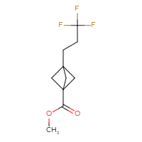 Chemical structure of methyl 3-(3,3,3-trifluoropropyl)bicyclo[1.1.1]pentane-1-carboxylate - CSSB04657741022