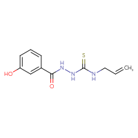 Chemical structure of 3-hydroxy-N-{[(prop-2-en-1-yl)carbamothioyl]amino}benzamide - CSSB00020600097
