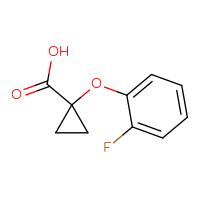 Chemical structure of 1-(2-fluorophenoxy)cyclopropane-1-carboxylic acid - CSSB00000726862