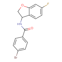 Chemical structure of 4-bromo-N-(6-fluoro-2,3-dihydro-1-benzofuran-3-yl)benzamide - CSSB01041872670