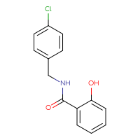 Chemical structure of N-[(4-chlorophenyl)methyl]-2-hydroxybenzamide - CSSB00000579869