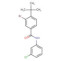 Chemical structure of 3-bromo-4-tert-butyl-N-(3-chlorophenyl)benzamide - CSSB00020578346