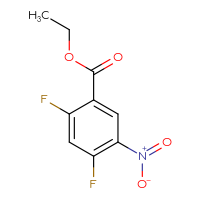 Chemical structure of ethyl 2,4-difluoro-5-nitrobenzoate - CSSB00011220622